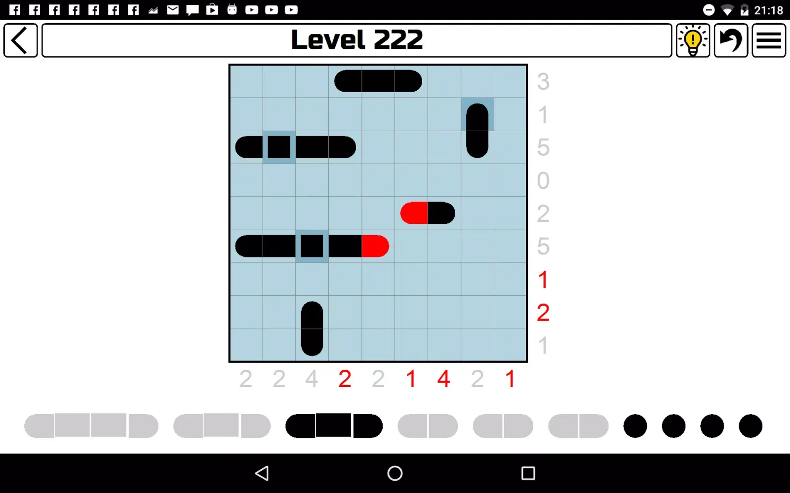 Tangkapan skrin Battleships Puzzle