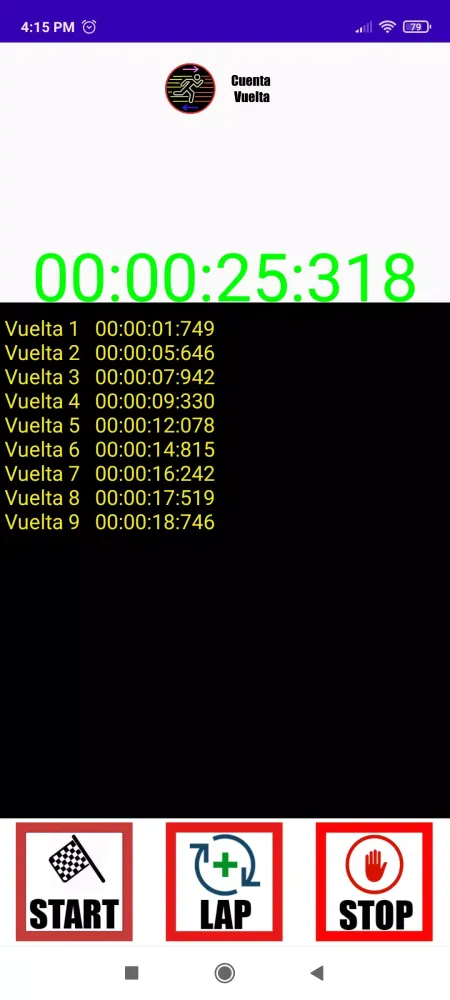 Capturas de pantalla de Cuenta Vuelta