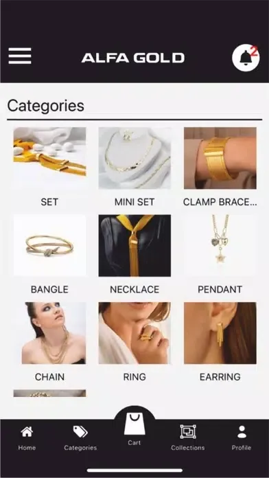 Ảnh chụp màn hình của Alfa Gold Jewellery