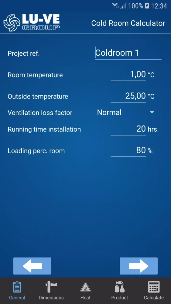 Cold Room Calculator Screenshots