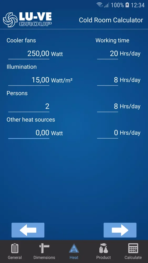 Cold Room Calculator Screenshots