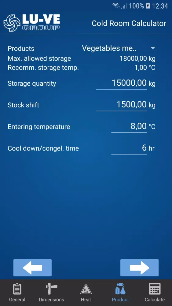 Cold Room Calculator Screenshots