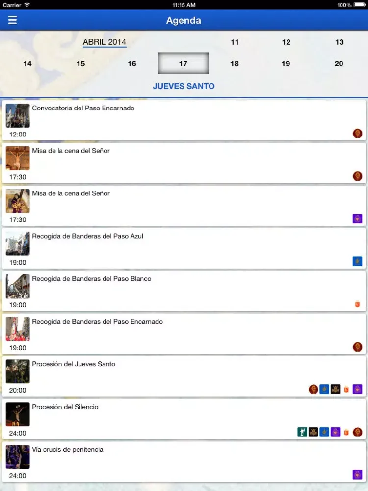 Semana Santa de Lorca iPad 应用截图