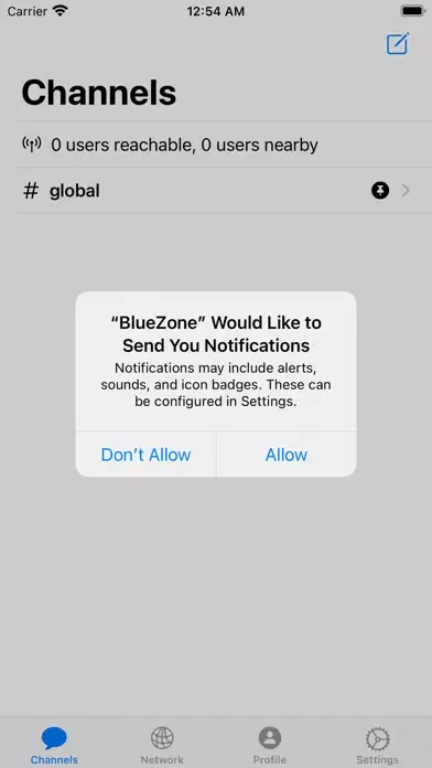 Скриншоты Bluezone Messaging App