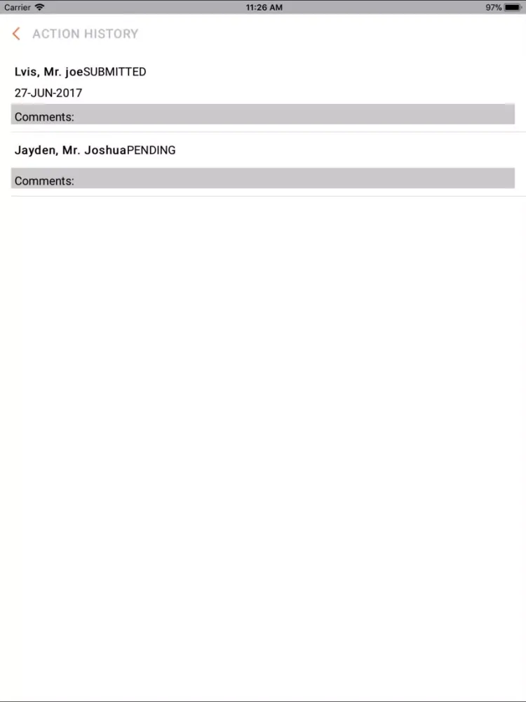 Oracle EBS - PR Approvals iPad  Screenshots