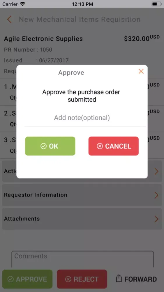 Oracle EBS - PR Approvals Screenshots