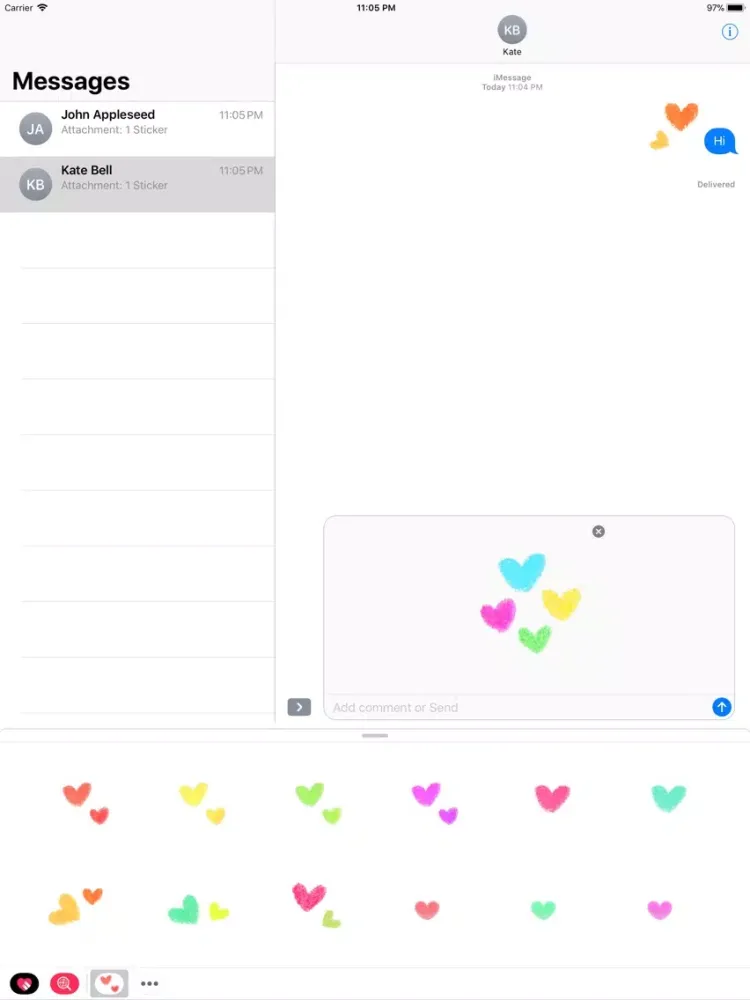Tangkapan layar LOVE : with all my hearts iPad 