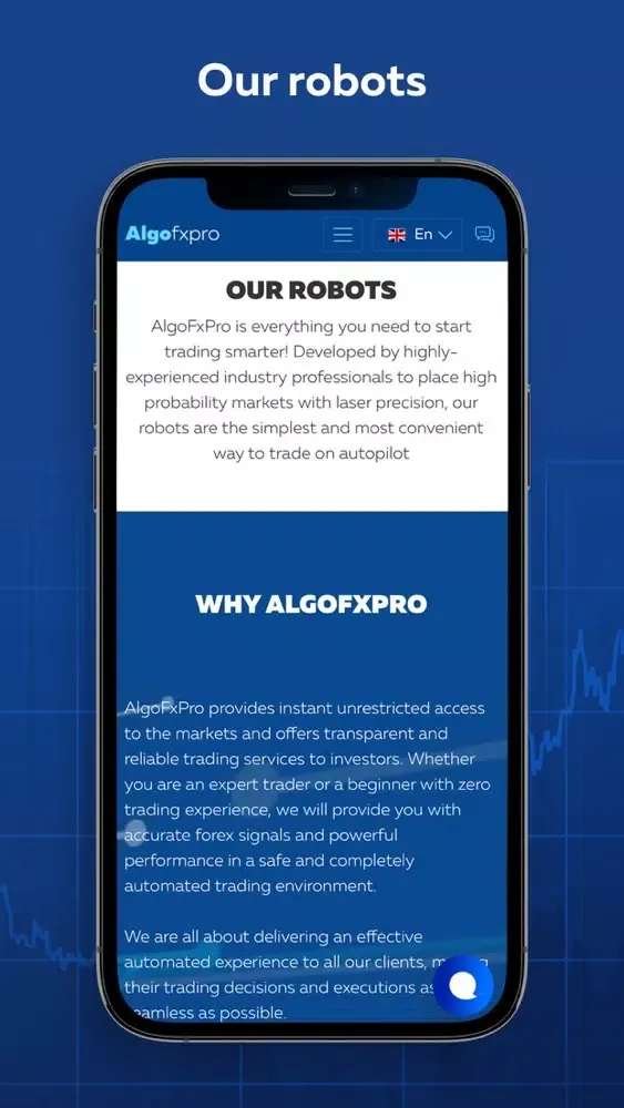 Tangkapan layar Algo FxPro: Trade & Invest