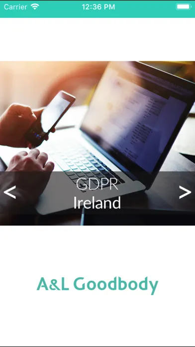 Capturas de pantalla de GDPR Ireland