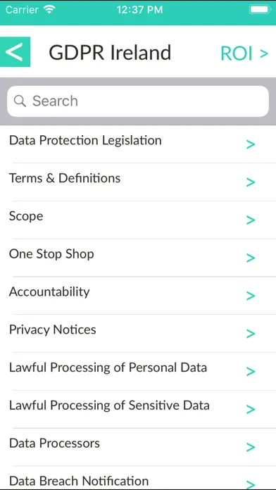 Capturas de pantalla de GDPR Ireland