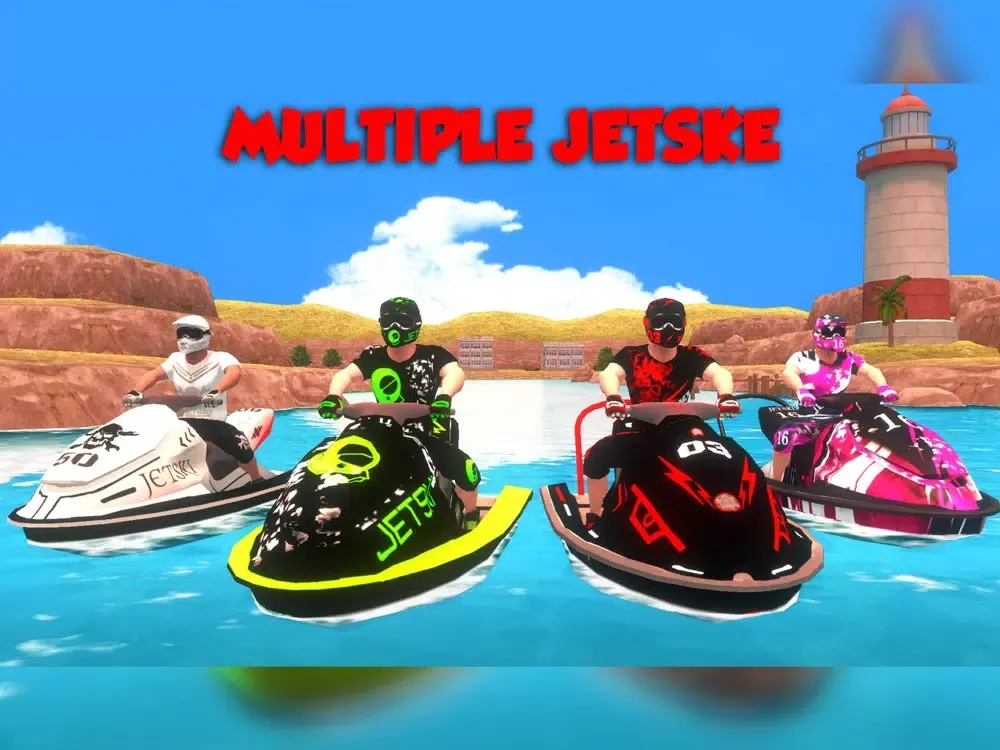 Jetski Stunt Boat Racing Sim iPad  स्क्रीनशॉट