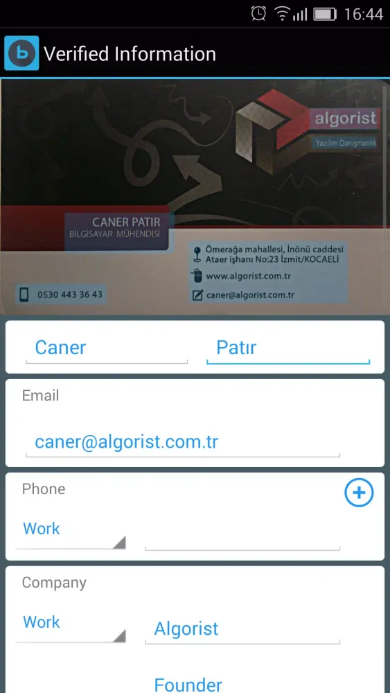 Bizgrapp - Business Card Read スクリーンショット