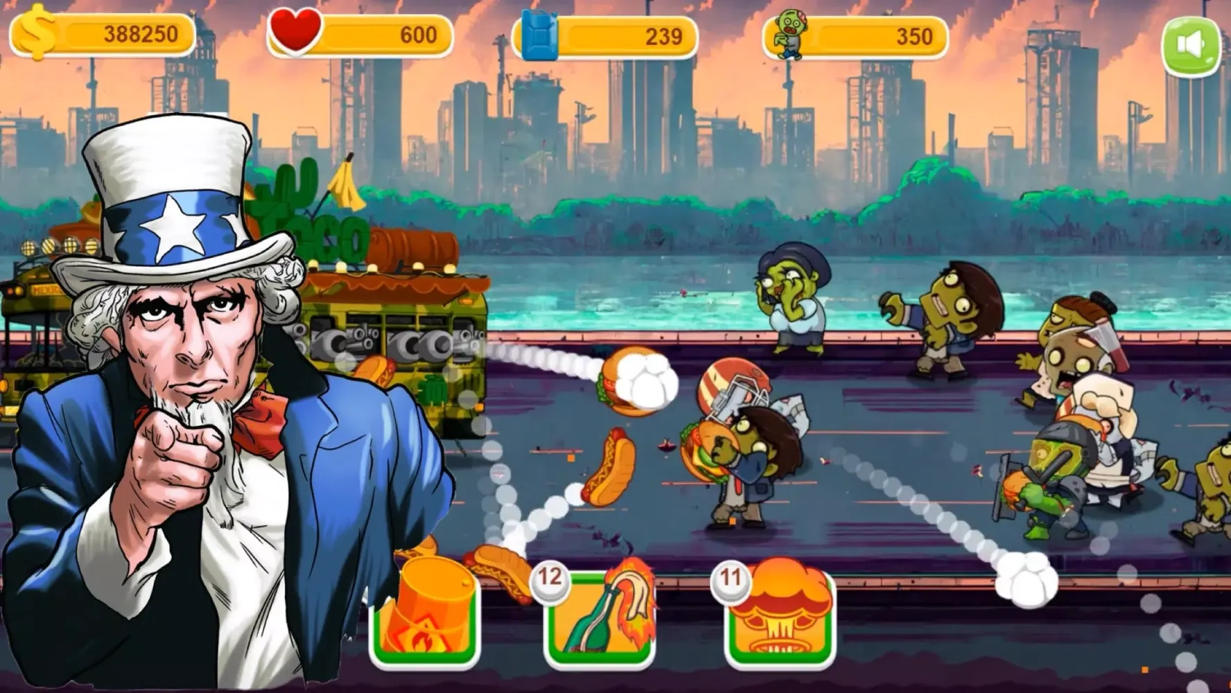 Burger Bus vs Tsunami Zom B स्क्रीनशॉट