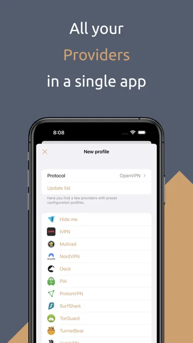 Passepartout, VPN Client應用截圖