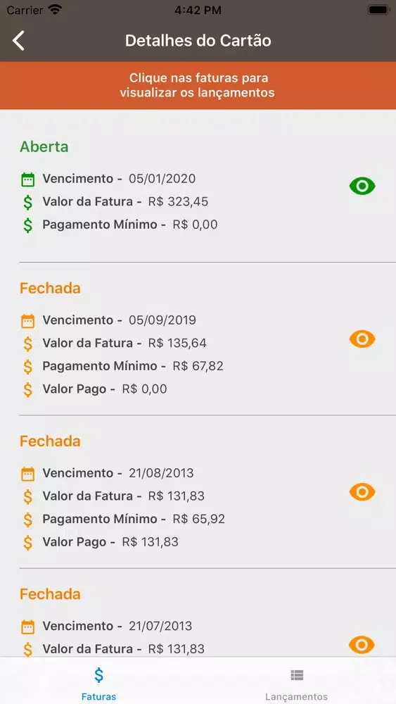 Скриншоты Cartão Calcemais