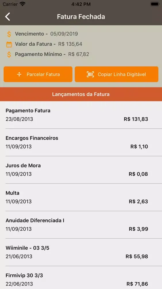Скриншоты Cartão Calcemais