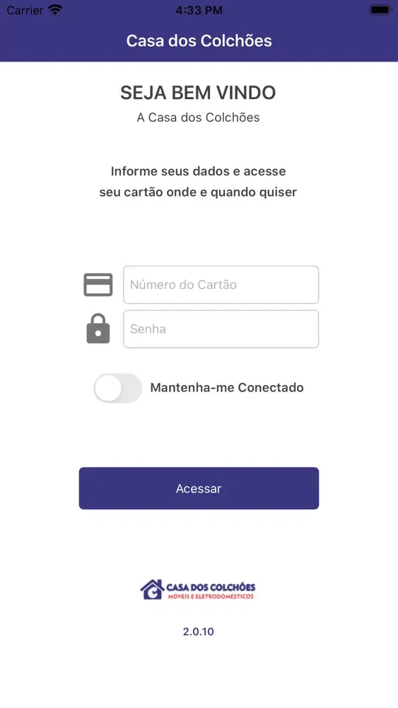 Tangkapan skrin Cartão Casa dos Colchões