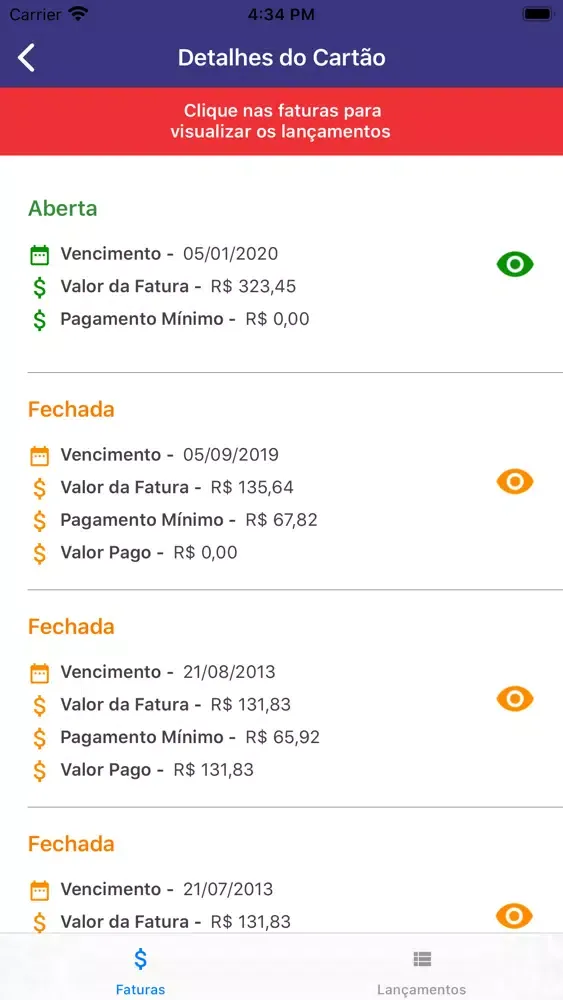 Tangkapan skrin Cartão Casa dos Colchões