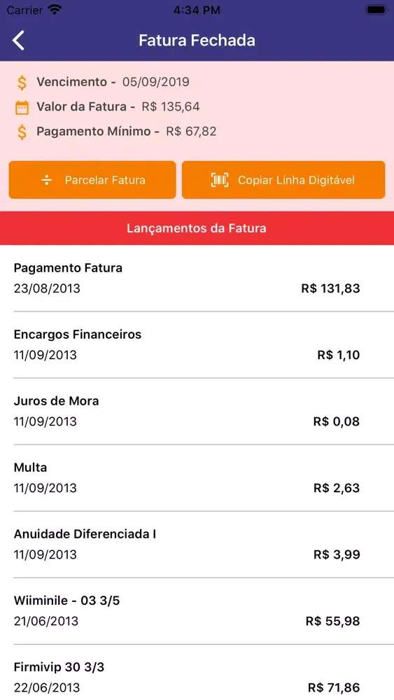 Tangkapan skrin Cartão Casa dos Colchões