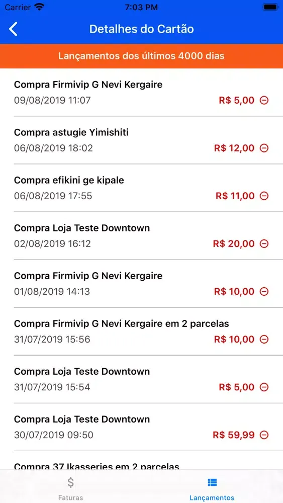Cartão Clickmoney Screenshots