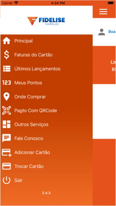 Screenshot di Cartão Fidelise Varejo