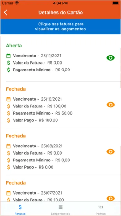 Screenshot di Cartão Fidelise Varejo