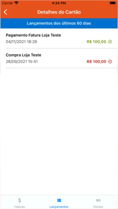 Screenshot di Cartão Fidelise Varejo