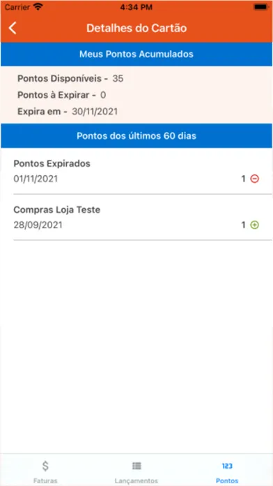 Screenshot di Cartão Fidelise Varejo