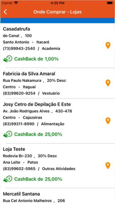 Screenshot di Cartão Fidelise Varejo