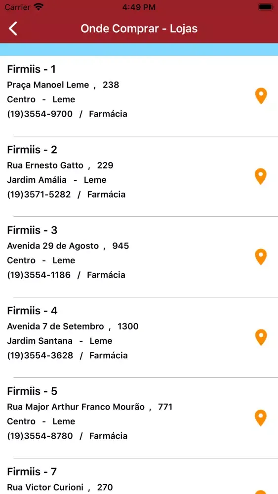 Capturas de tela do Cartão Icacard