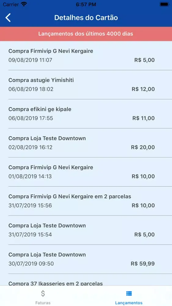 Zrzuty ekranu Cartão Kinfuku