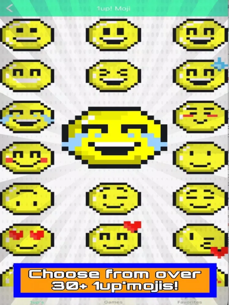 Capturas de tela do 1up! Moji iPad 