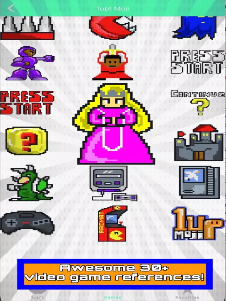 Capturas de tela do 1up! Moji iPad 