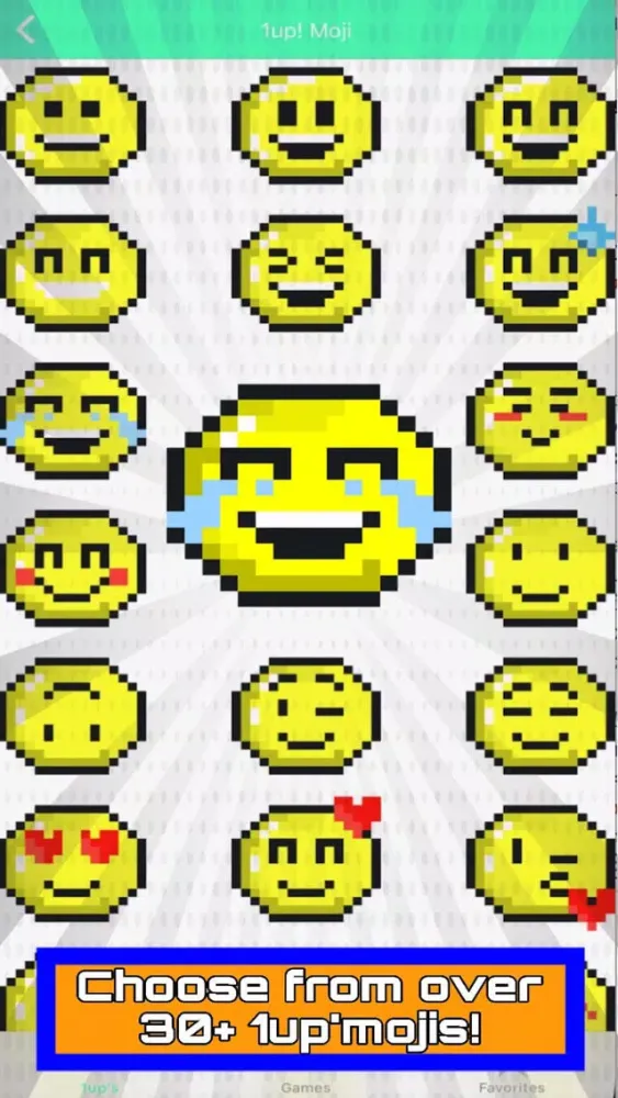 Capturas de tela do 1up! Moji