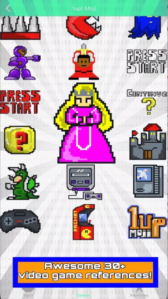 Capturas de tela do 1up! Moji