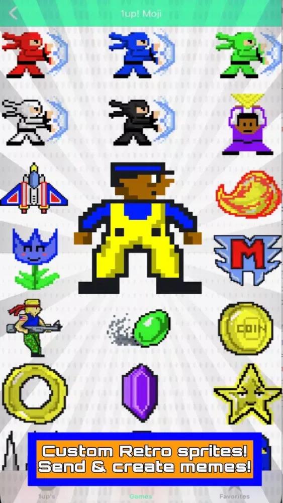 Capturas de tela do 1up! Moji