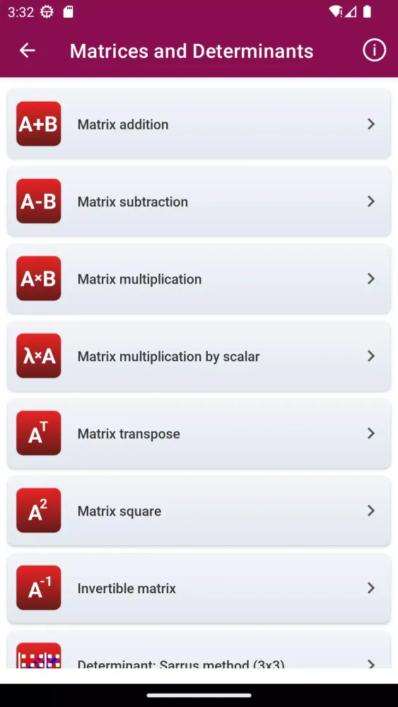Capturas de pantalla de Linear Algebra Solver