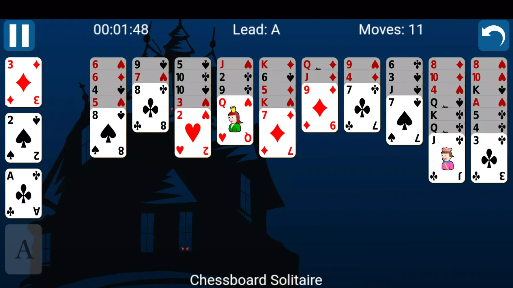 ภาพหน้าจอของ Beleaguered Castle Solitaire
