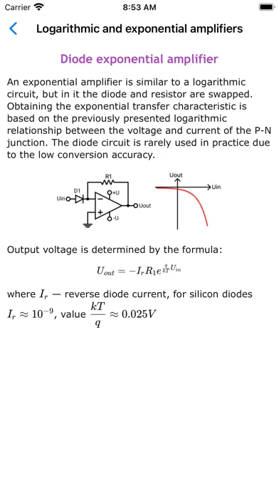 Tangkapan layar Operational Amplifiers Pro