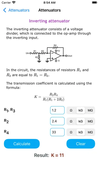 Tangkapan layar Operational Amplifiers Pro