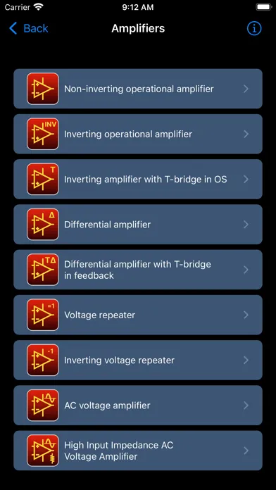 Tangkapan layar Operational Amplifiers Pro