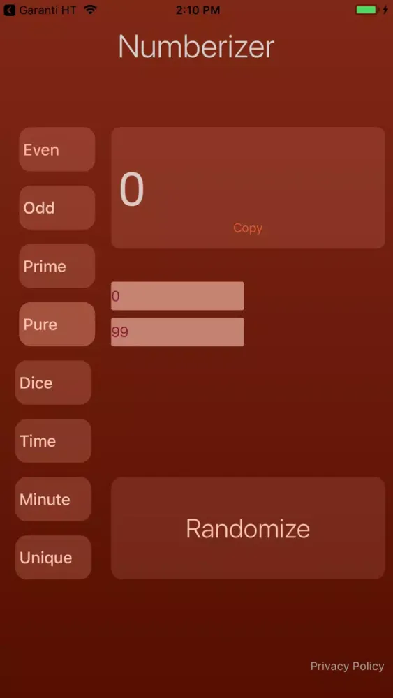 Capturas de pantalla de Numberizer - Random numbers