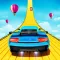 Car Driving on Sky Tracks