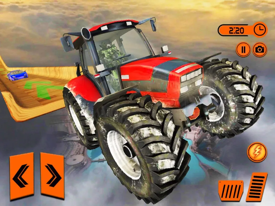 Capturas de tela do Tractor Jump Mega Ramp Stunt iPad 
