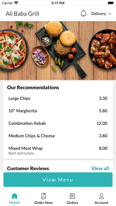 Tangkapan skrin Ali Baba Grill