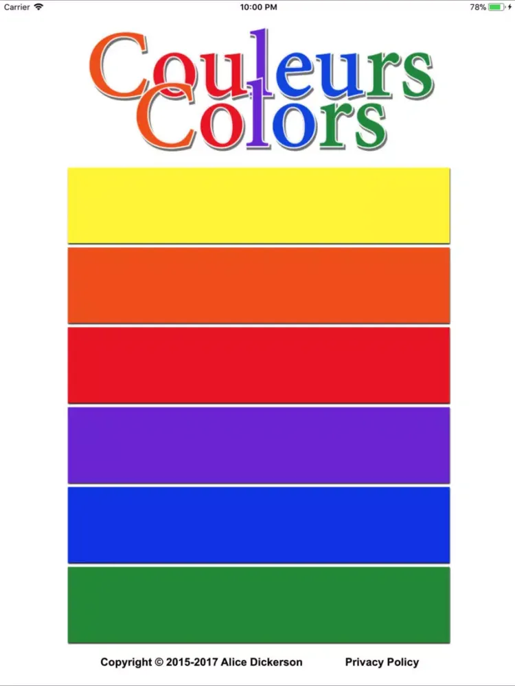 CouleursColors iPad  Ekran Görüntüleri