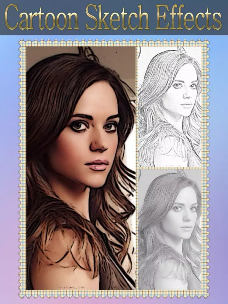 صور Cartoon Sketch Avatar Free - Pink Pencil & Coloring Toon Camera Photo Effects iPad 