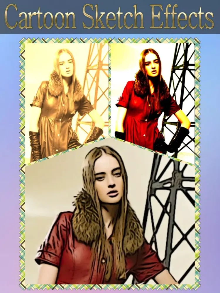 صور Cartoon Sketch Avatar Free - Pink Pencil & Coloring Toon Camera Photo Effects iPad 