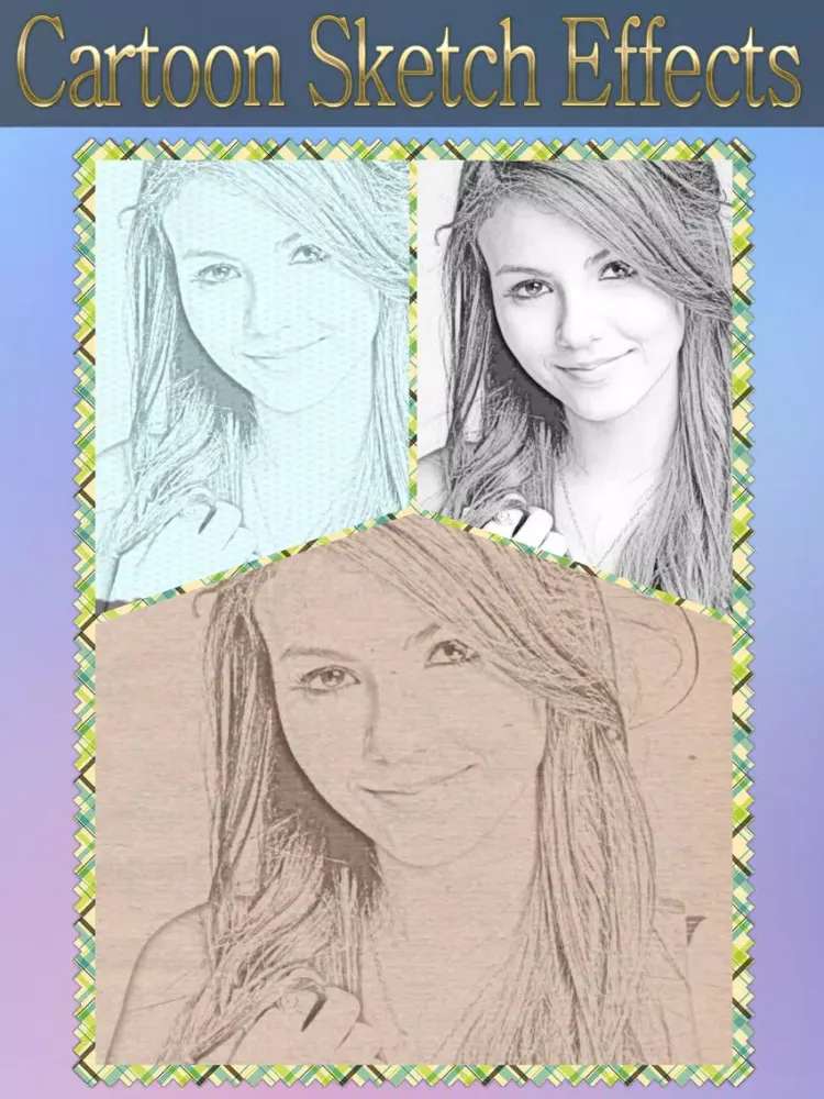 صور Cartoon Sketch Avatar Free - Pink Pencil & Coloring Toon Camera Photo Effects iPad 