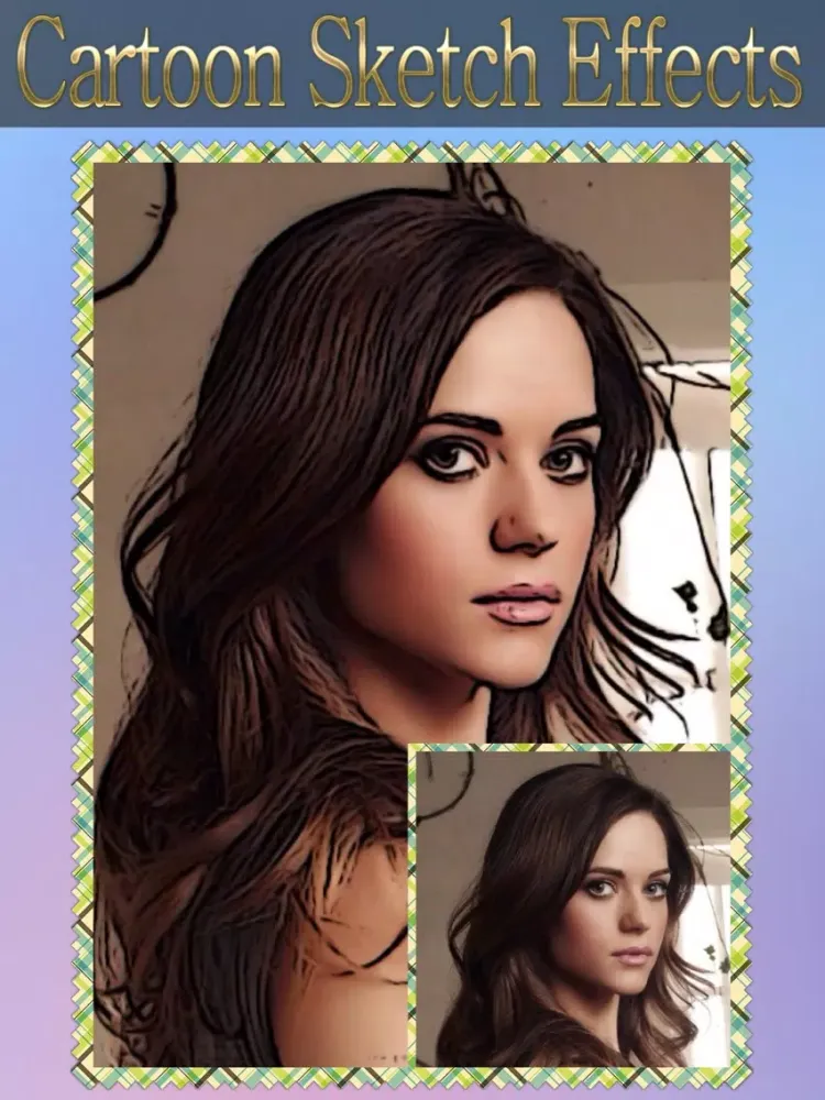 صور Cartoon Sketch Avatar Free - Pink Pencil & Coloring Toon Camera Photo Effects iPad 
